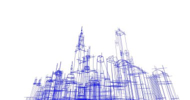 soyut mimari duvar kağıdı tasarımı, dijital konsept arkaplan