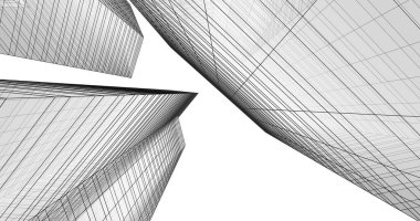 soyut mimari duvar kağıdı tasarımı, dijital konsept arkaplan