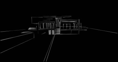 soyut mimari duvar kağıdı tasarımı, dijital konsept arkaplan