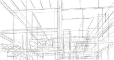 soyut mimari duvar kağıdı tasarımı, dijital konsept arkaplan