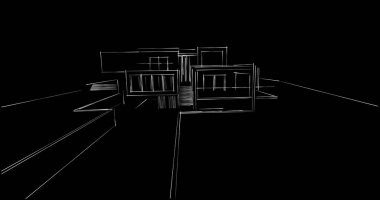 soyut mimari duvar kağıdı tasarımı, dijital konsept arkaplan