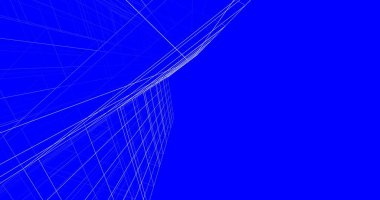 Mimari sanat konseptinde soyut çizgiler, minimum geometrik şekiller. 