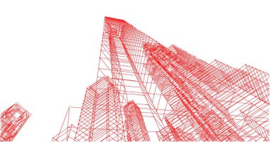 soyut mimari duvar kağıdı tasarımı, dijital konsept arkaplan