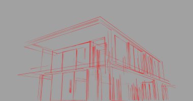 soyut mimari duvar kağıdı tasarımı, dijital konsept arkaplan