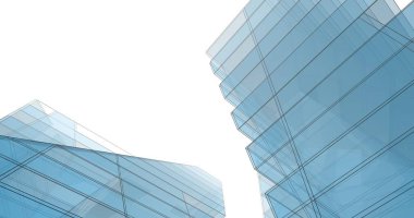 Mimari sanat konseptinde soyut çizgiler, minimum geometrik şekiller. 