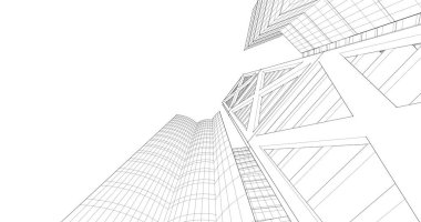 soyut mimari duvar kağıdı tasarımı, dijital konsept arkaplan