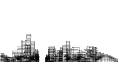 soyut mimari duvar kağıdı tasarımı, dijital konsept arkaplan