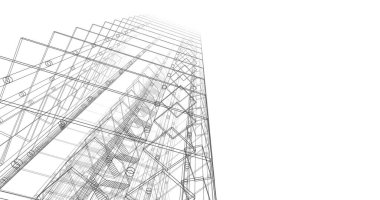 soyut mimari duvar kağıdı tasarımı, dijital konsept arkaplan