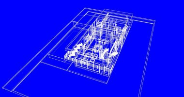 soyut mimari duvar kağıdı tasarımı, dijital konsept arkaplan