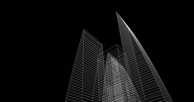 soyut mimari duvar kağıdı tasarımı, dijital konsept arkaplan