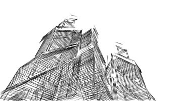 minimal geometrik şekiller, mimari çizgiler