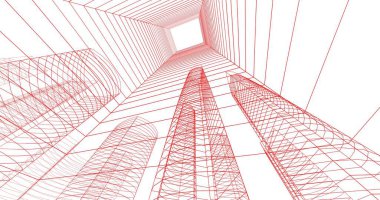 soyut mimari duvar kağıdı tasarımı, dijital konsept arkaplan