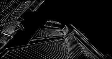 minimal geometrik şekiller, mimari çizgiler