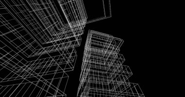 soyut mimari duvar kağıdı tasarımı, dijital konsept arkaplan