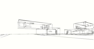 soyut mimari duvar kağıdı tasarımı, dijital konsept arkaplan