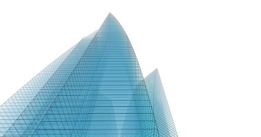 Mimari sanat konseptinde soyut çizgiler, minimum geometrik şekiller. 