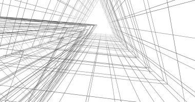 soyut mimari duvar kağıdı tasarımı, dijital konsept arkaplan