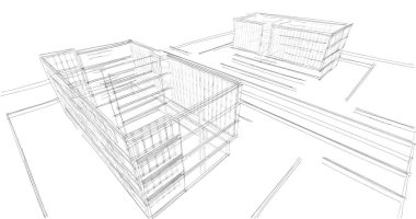 soyut mimari duvar kağıdı tasarımı, dijital konsept arkaplan