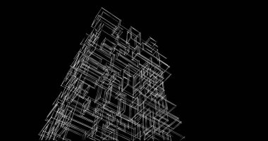 soyut mimari duvar kağıdı tasarımı, dijital konsept arkaplan