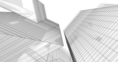 soyut mimari duvar kağıdı tasarımı, dijital konsept arkaplan