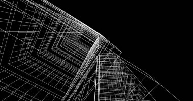 soyut mimari duvar kağıdı tasarımı, dijital konsept arkaplan