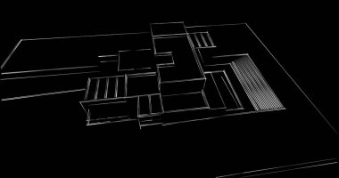 soyut mimari duvar kağıdı tasarımı, dijital konsept arkaplan