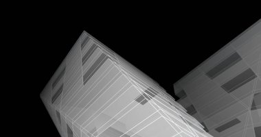 soyut mimari duvar kağıdı tasarımı, dijital konsept arkaplan