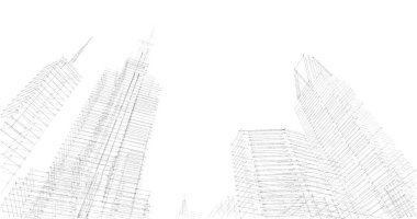 soyut mimari duvar kağıdı tasarımı, dijital konsept arkaplan