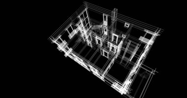 soyut mimari duvar kağıdı tasarımı, dijital konsept arkaplan