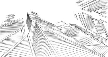eskiz sanatı, geometrik mimari binalar tasarımı