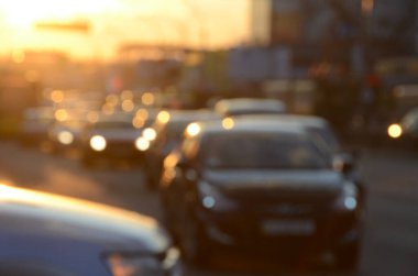 Bulanık şehir manzarası, soyut arkaplan 