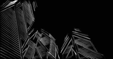 minimal geometrik şekiller, mimari çizgiler