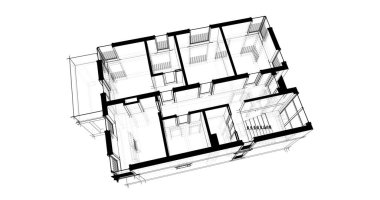 soyut mimari duvar kağıdı tasarımı, dijital konsept arkaplan