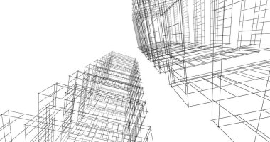 soyut mimari duvar kağıdı tasarımı, dijital konsept arkaplan