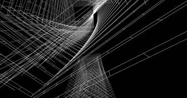 soyut mimari duvar kağıdı tasarımı, dijital konsept arkaplan