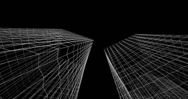 soyut mimari duvar kağıdı tasarımı, dijital konsept arkaplan