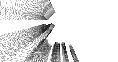 soyut mimari duvar kağıdı tasarımı, dijital konsept arkaplan