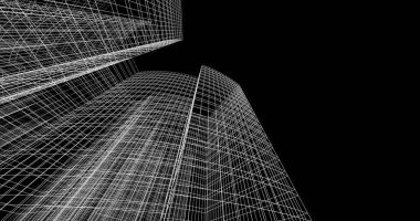 soyut mimari duvar kağıdı tasarımı, dijital konsept arkaplan