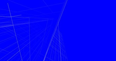 Mimari sanat konseptinde soyut çizgiler, minimum geometrik şekiller. 