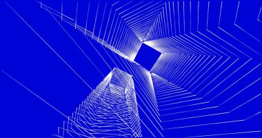 Mimari sanat konseptinde soyut çizgiler, minimum geometrik şekiller. 