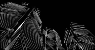 eskiz sanatı, geometrik mimari binalar tasarımı