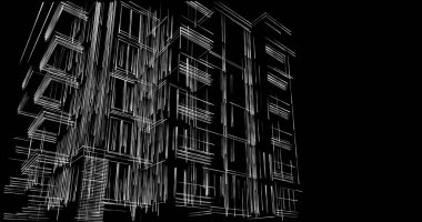 soyut mimari duvar kağıdı tasarımı, dijital konsept arkaplan