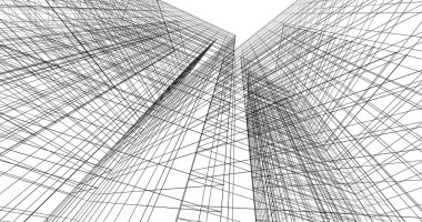 soyut mimari duvar kağıdı tasarımı, dijital konsept arkaplan