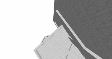 minimal geometrik şekiller, mimari çizgiler