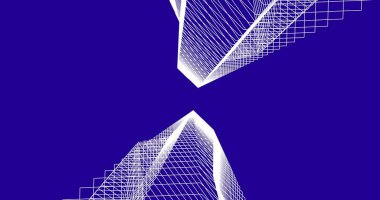 Mimari sanat konseptinde soyut çizgiler, minimum geometrik şekiller. 