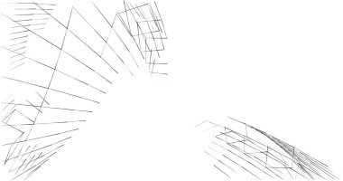 soyut mimari duvar kağıdı tasarımı, dijital konsept arkaplan