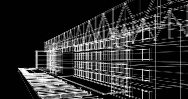 soyut mimari duvar kağıdı tasarımı, dijital konsept arkaplan