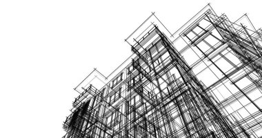 soyut mimari duvar kağıdı tasarımı, dijital konsept arkaplan