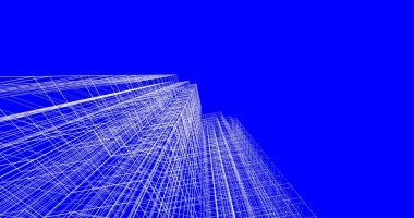 soyut mimari duvar kağıdı tasarımı, dijital konsept arkaplan