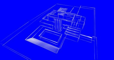 soyut mimari duvar kağıdı tasarımı, dijital konsept arkaplan